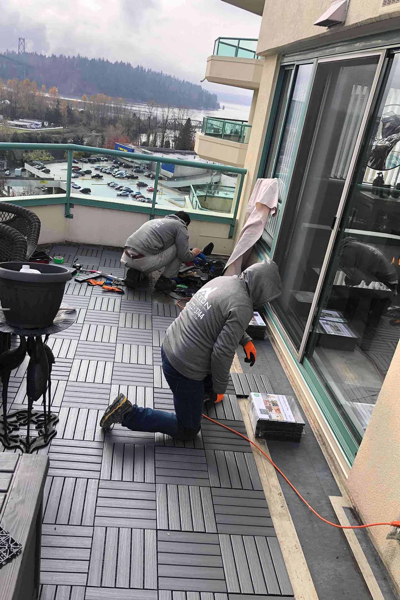 Completed tile replacement project